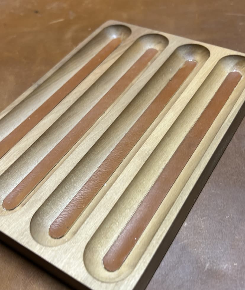 4'lü Kalem Tepsisi - Ceviz